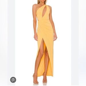 NWT! Michael Costello x REVOLVE Parker Maxi Dress in Yellow | size large